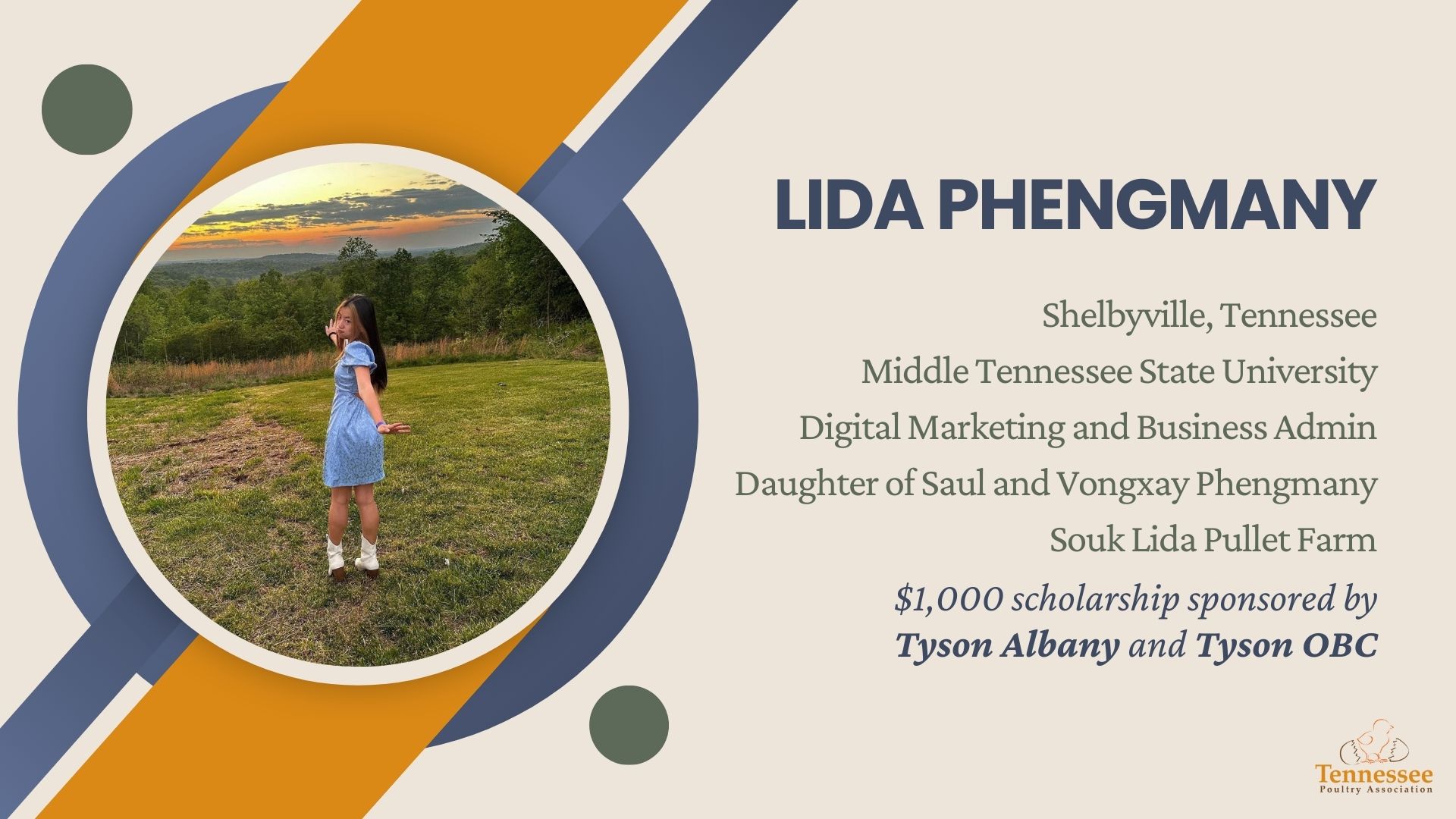 Lida Phengmany 2024 Scholarship Recipient