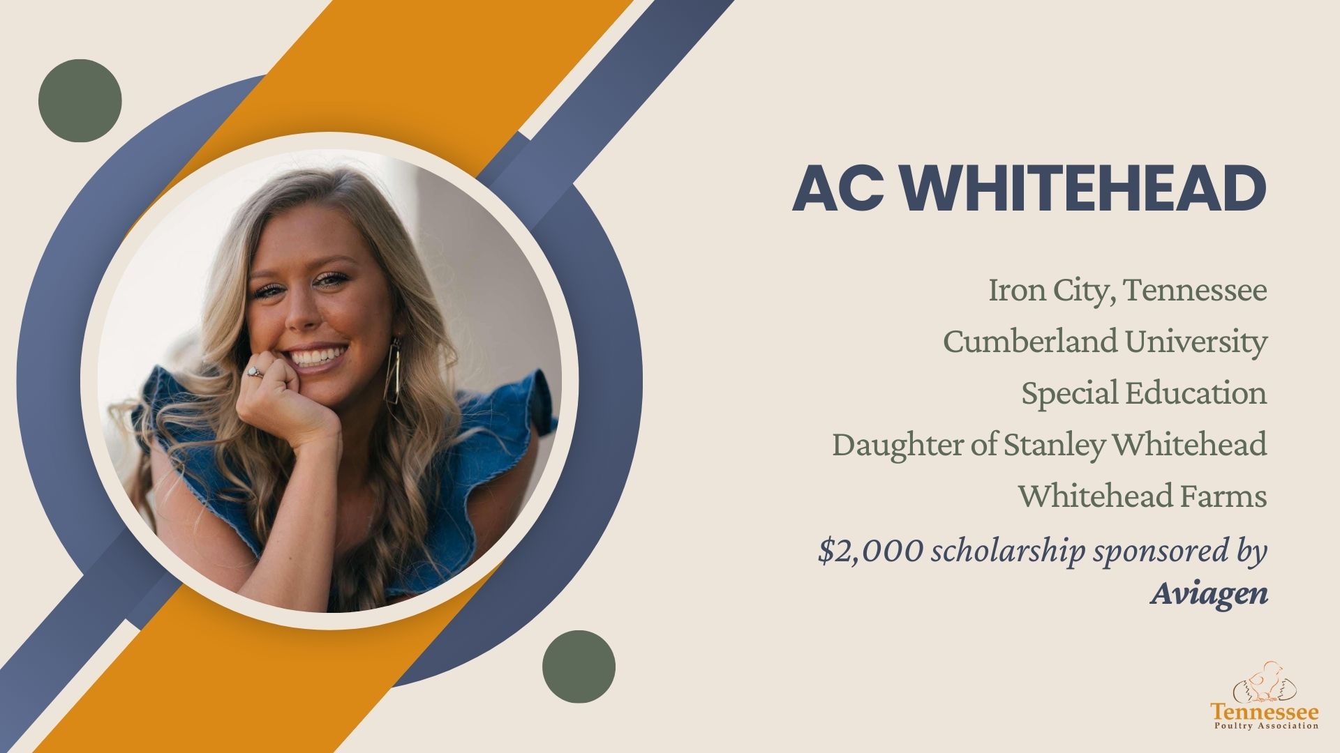 AC Whitehead 2024 Scholarship Recipient