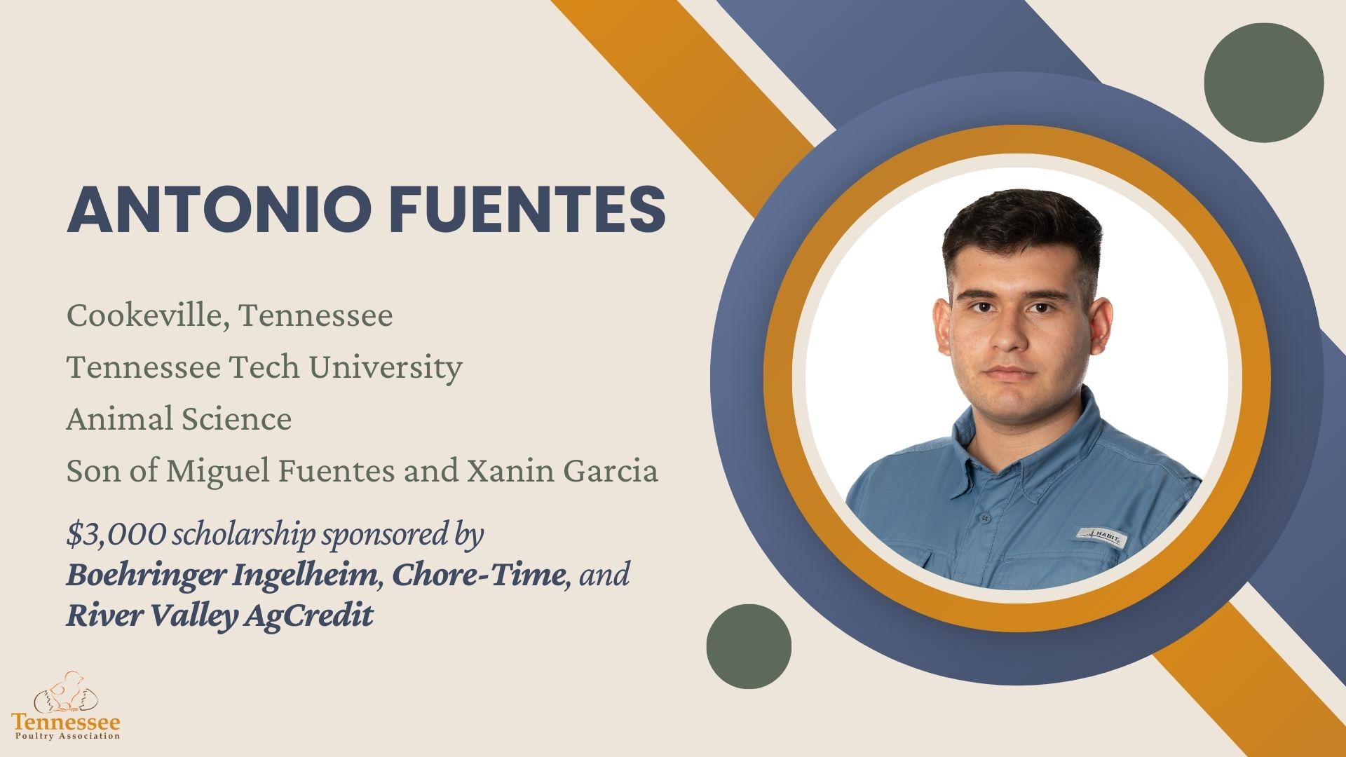 Antonio Fuentes 2024 Scholarship Recipient