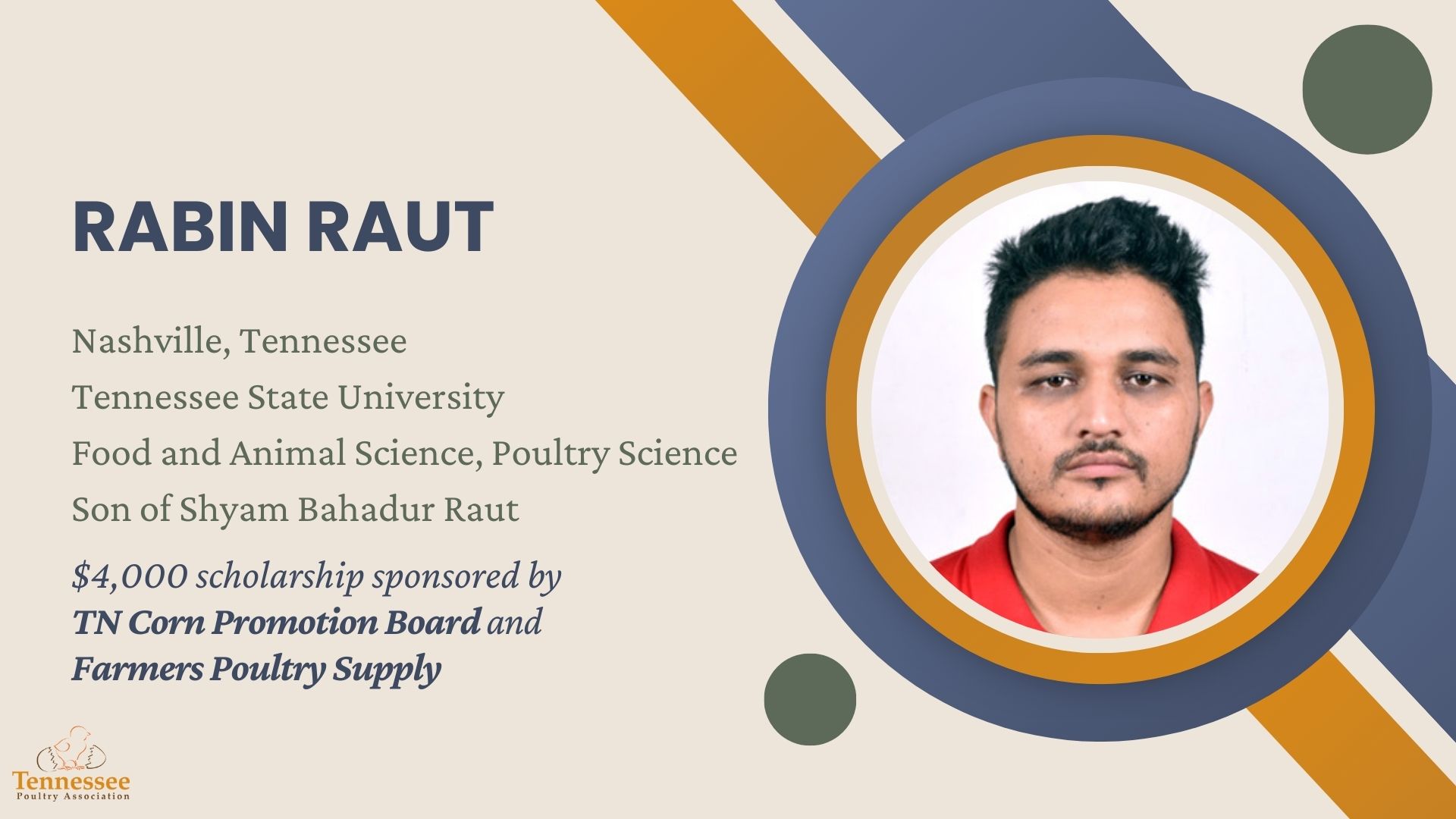 Rabin Raut 2024 Scholarship Recipient