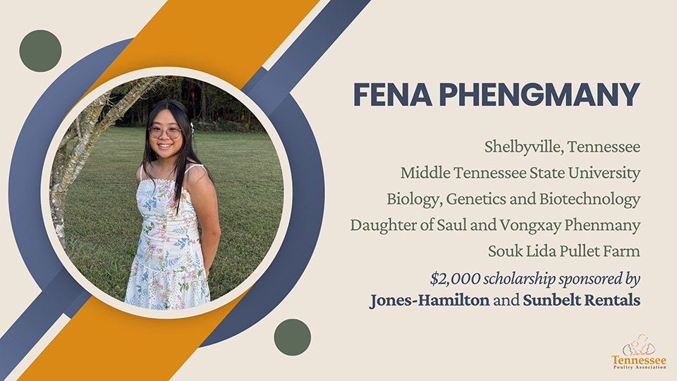 Fena Phengmany 2026 Scholarship Recipient