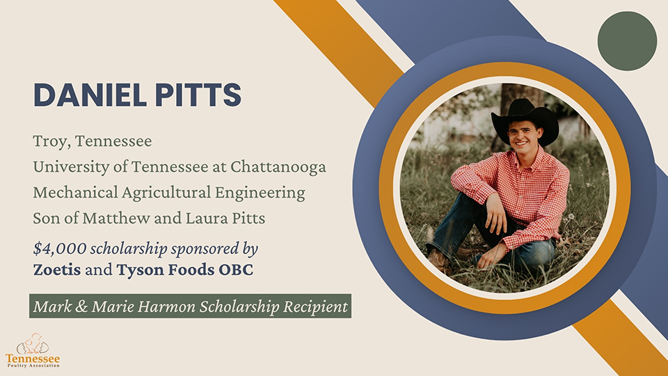 Daniel Pitts 2026 Scholarship Recipient